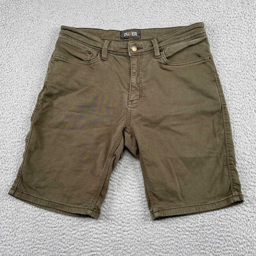 DU/ER Shorts Mens 34 Brown N2X Relaxed Taper Performance Tencel Stretch